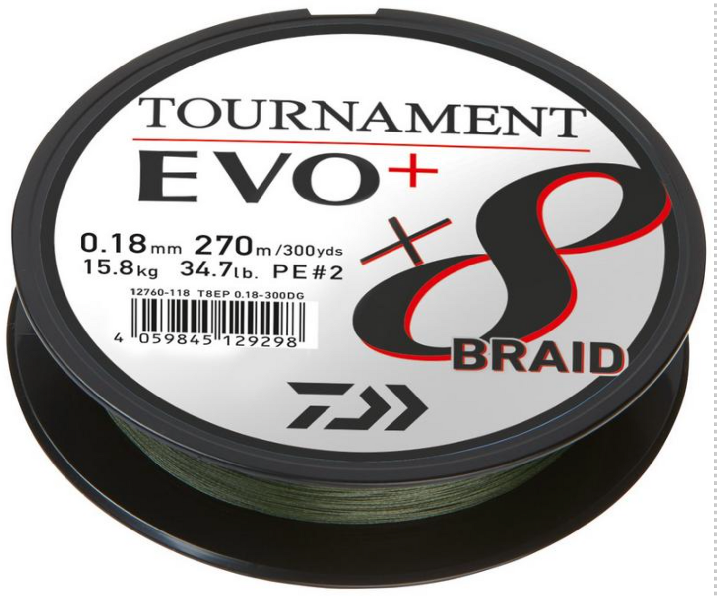 TOURNAMENT 8 BRAID EVO+ Verde 270mts