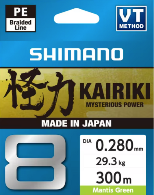 Shimano Trenzado Linea Kairiki 8 300m  M Green